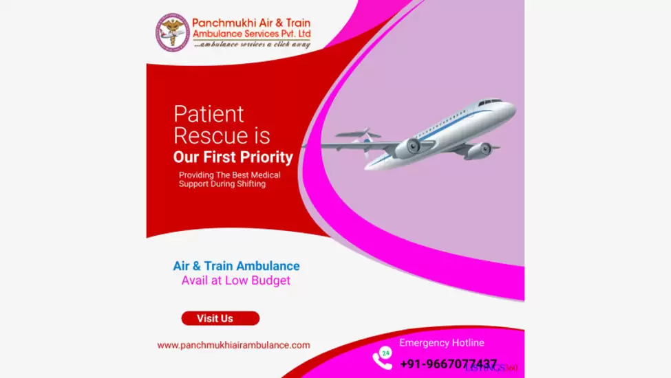 Use Panchmukhi Air and Train Ambulance Service in Shillong with Supreme ICU Setup